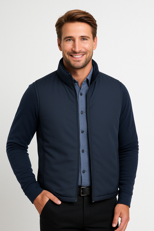 Men’s Puffer Vest – Slim Fit – Quilted Insulated – Lightweight Water-Resistant