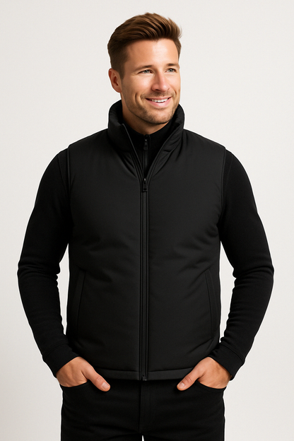 Men’s Puffer Vest – Slim Fit – Quilted Insulated – Lightweight Water-Resistant