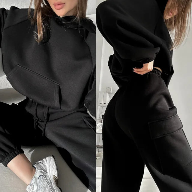 Women's Long-Sleeve Hoodie and Jogger Set