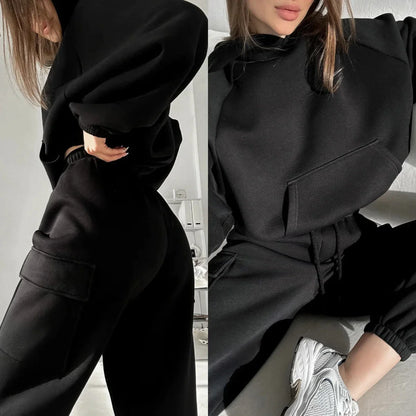 Women's Long-Sleeve Hoodie and Jogger Set