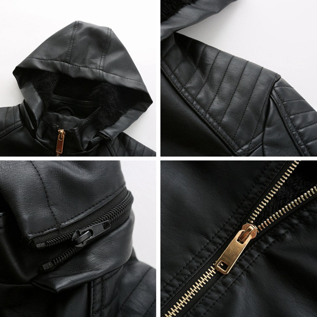 Jacket with detachable hood for women