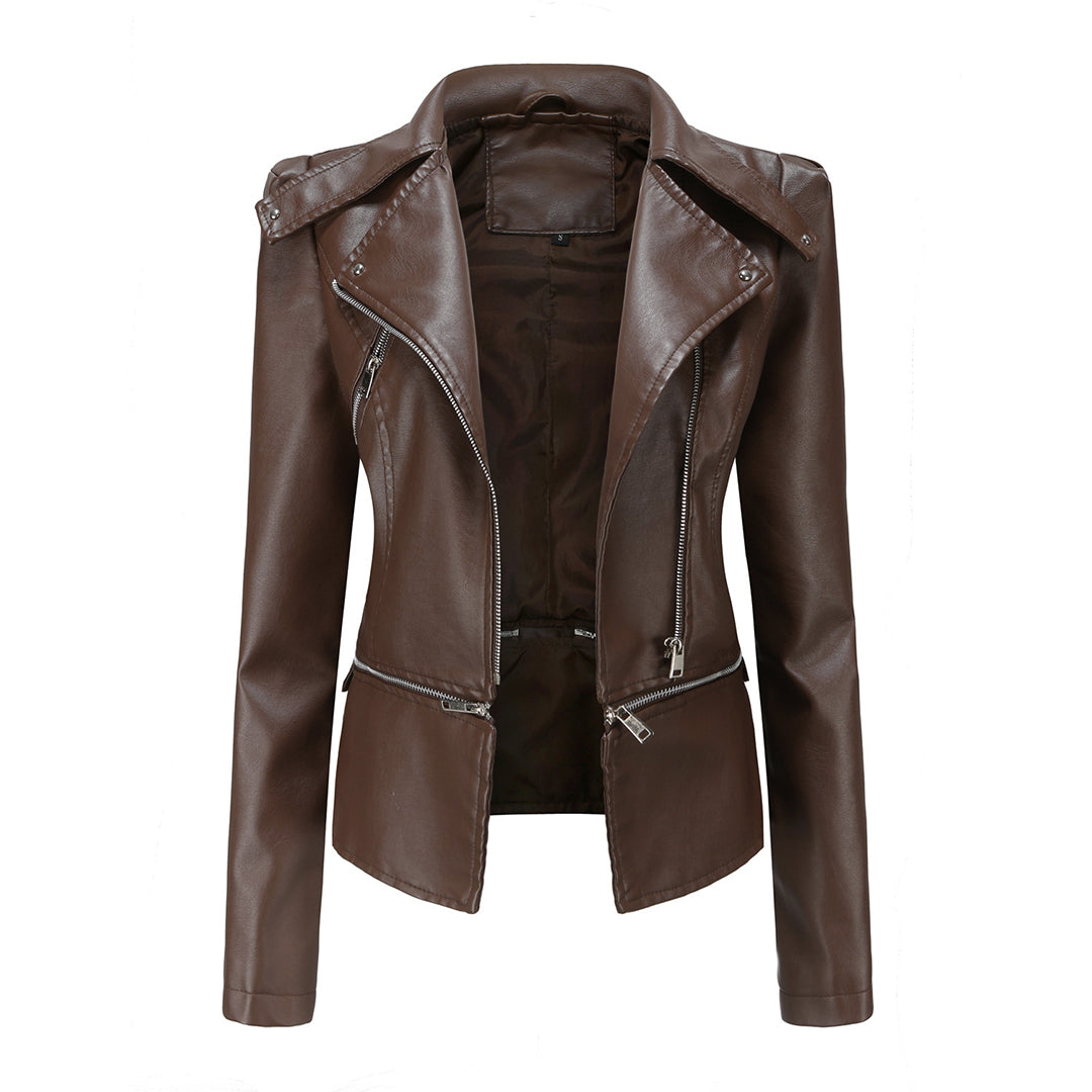 Women's stylish leather jacket