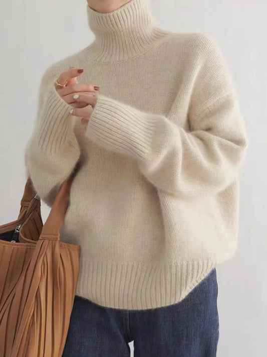 Women's elegant high neck sweater