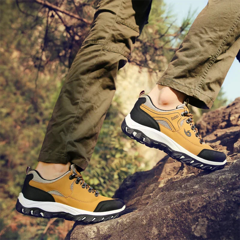 Men’s Hiking Shoes - Durable & Breathable - Reinforced Toe & Heel - Slip-Resistant Sole