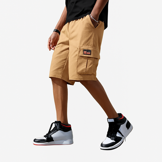 Men’s Cargo Shorts – Relaxed Fit – Knee Length – Breathable Blend – Multi Pocket