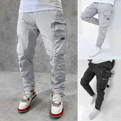 Trendy beltless cargo pants for men