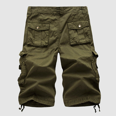 Men's Cargo Shorts - Knee-Length - Multiple Pockets - Breathable - Belted Fit
