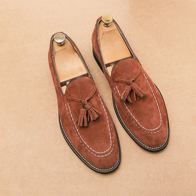 Men’s Suede Loafers – Tassel Detail – Classic Fit – Rounded Toe – Smart Casual Style