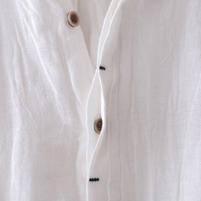 Men's casual short-arm shirt with slap collar