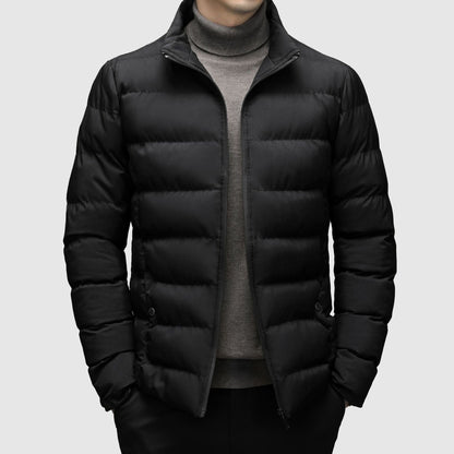 Men's long sleeve high collar business down jacket