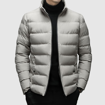 Men's long sleeve high collar business down jacket