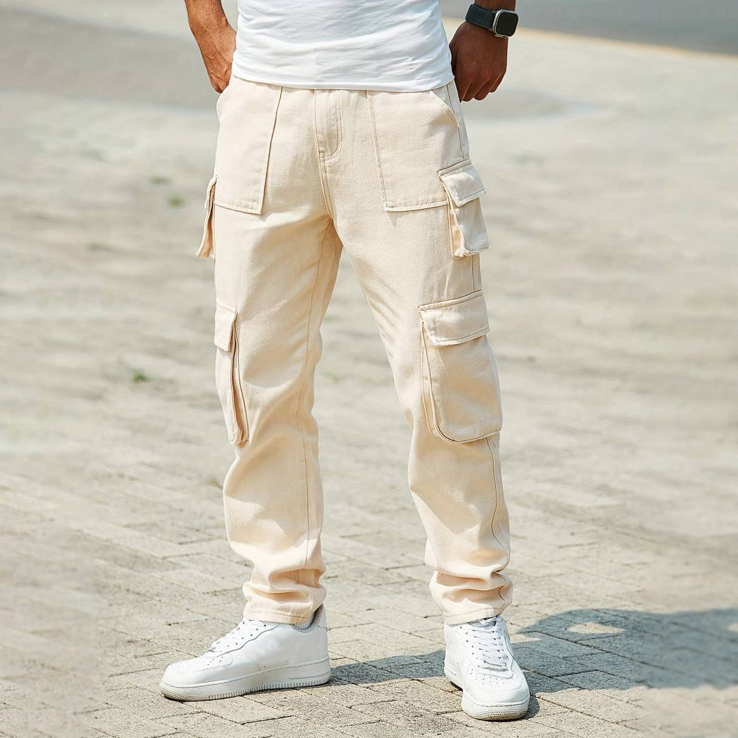 Men's loose fit multi-pocket cargo pants