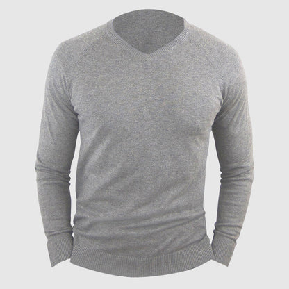 Men's long sleeve vneck sweater