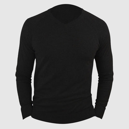 Men's long sleeve vneck sweater