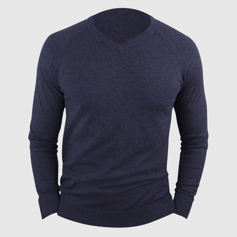 Men's long sleeve vneck sweater