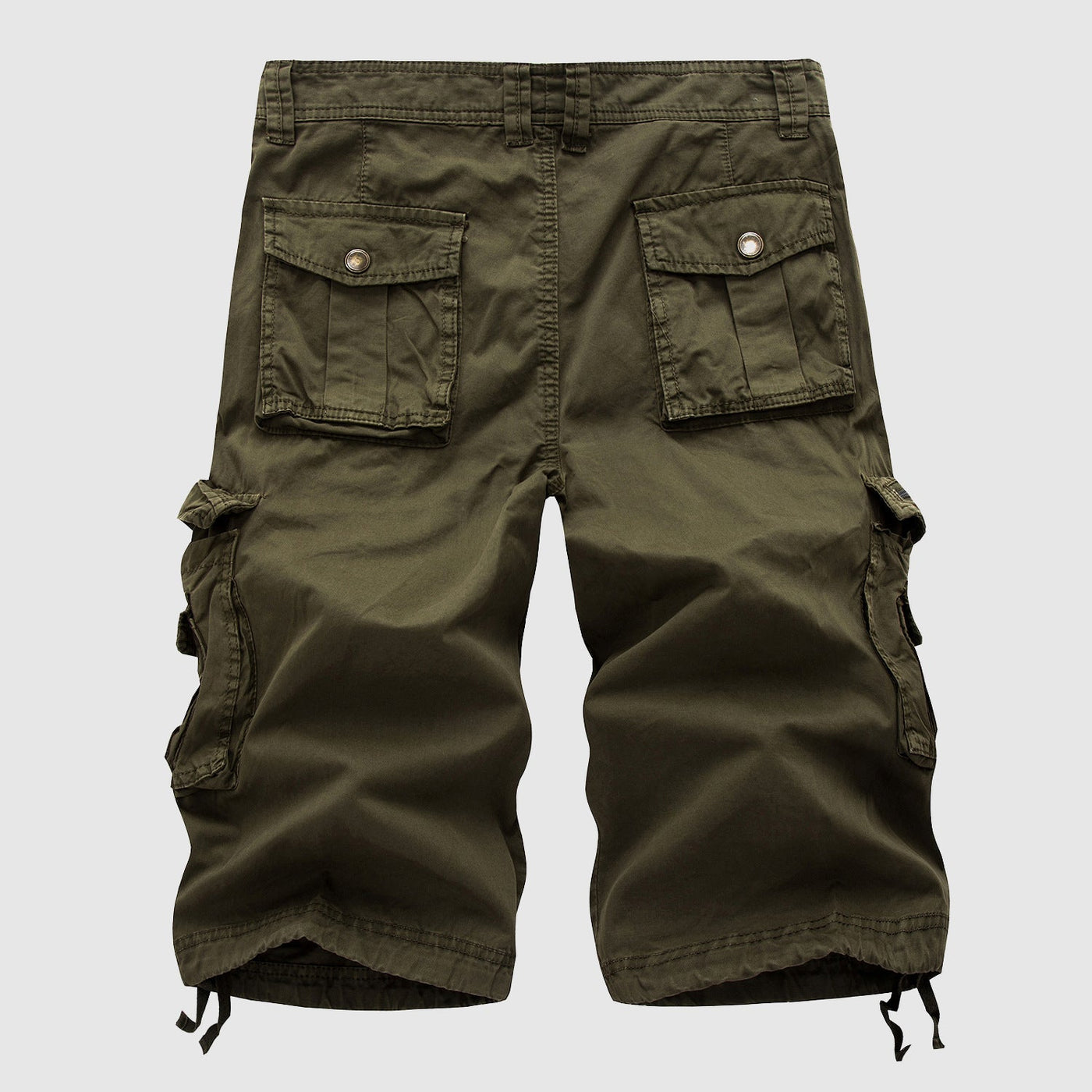 Men’s Cargo Shorts - Multiple Pockets - Knee-Length Casual Wear
