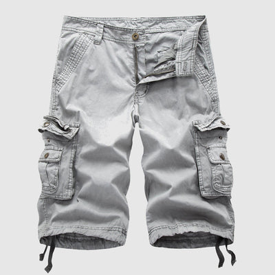 Men’s Cargo Shorts - Multiple Pockets - Knee-Length Casual Wear
