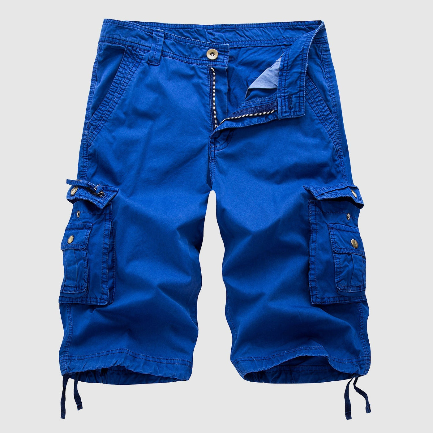 Men’s Cargo Shorts - Multiple Pockets - Knee-Length Casual Wear