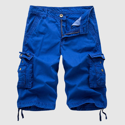 Men’s Cargo Shorts - Multiple Pockets - Knee-Length Casual Wear