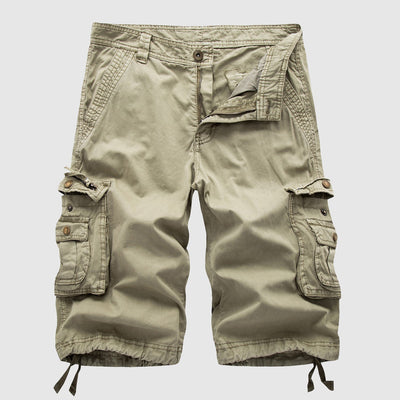 Men’s Cargo Shorts - Multiple Pockets - Knee-Length Casual Wear
