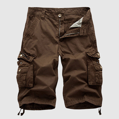 Men’s Cargo Shorts - Multiple Pockets - Knee-Length Casual Wear