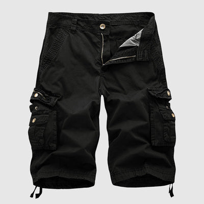 Men’s Cargo Shorts - Multiple Pockets - Knee-Length Casual Wear