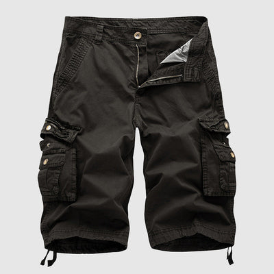 Men’s Cargo Shorts - Multiple Pockets - Knee-Length Casual Wear