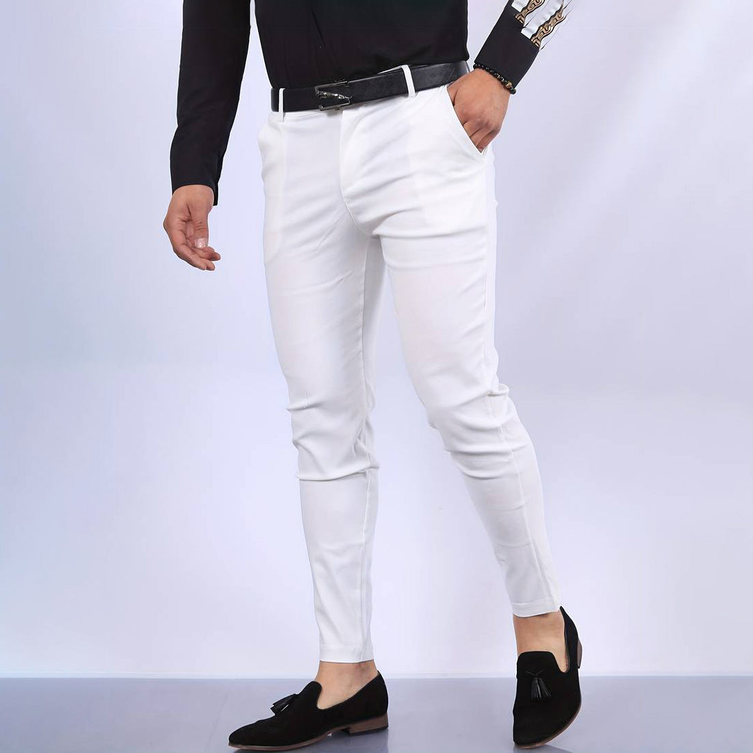 Men's simply colored trousers