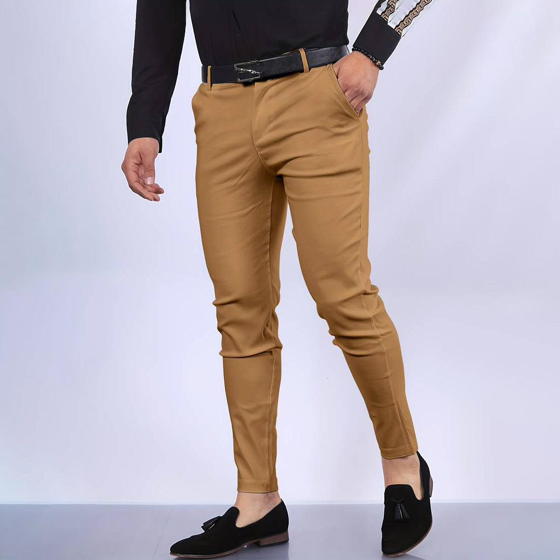 Men's simply colored trousers