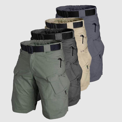 Men's Tactical Cargo Shorts - Durable Cotton - Multi-Pocket - Adjustable Waist