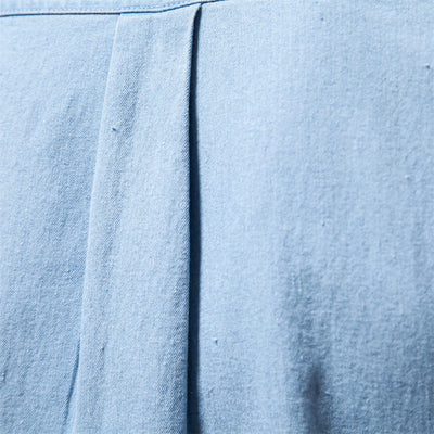 Men’s Denim Shirt - Button-Down - Long Sleeve - Tailored Fit - Chest Pockets