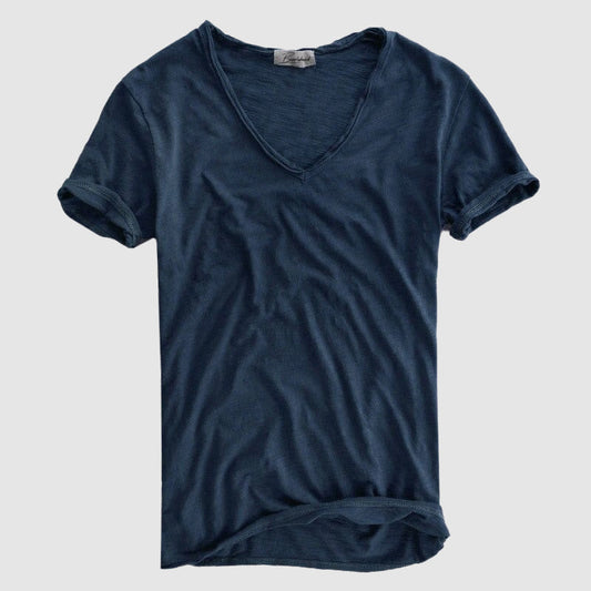 Men’s V-Neck T-Shirt - 100% Cotton - Short Sleeve Casual Wear - Soft & Breathable