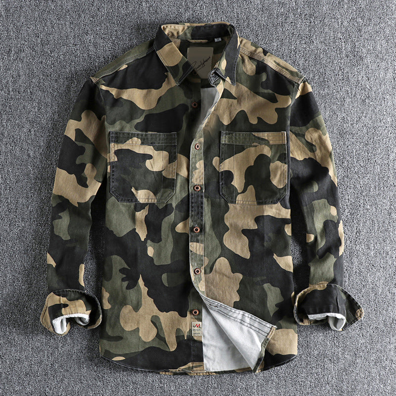 Men's camouflage cargo shirt