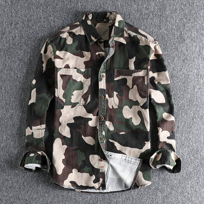 Men's camouflage cargo shirt