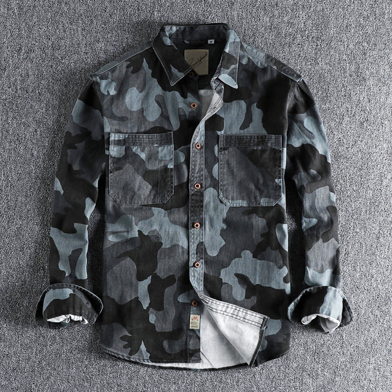 Men's camouflage cargo shirt