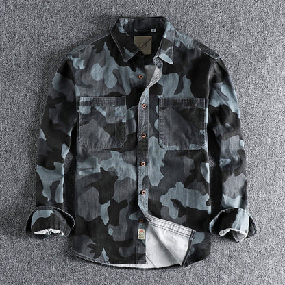 Men's camouflage cargo shirt