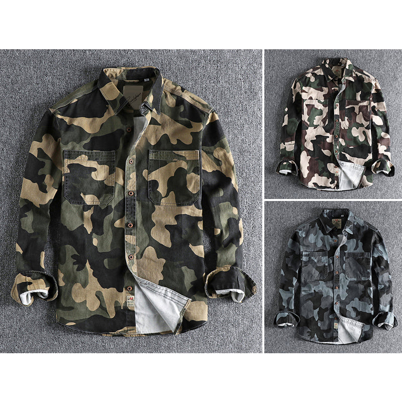 Men's camouflage cargo shirt