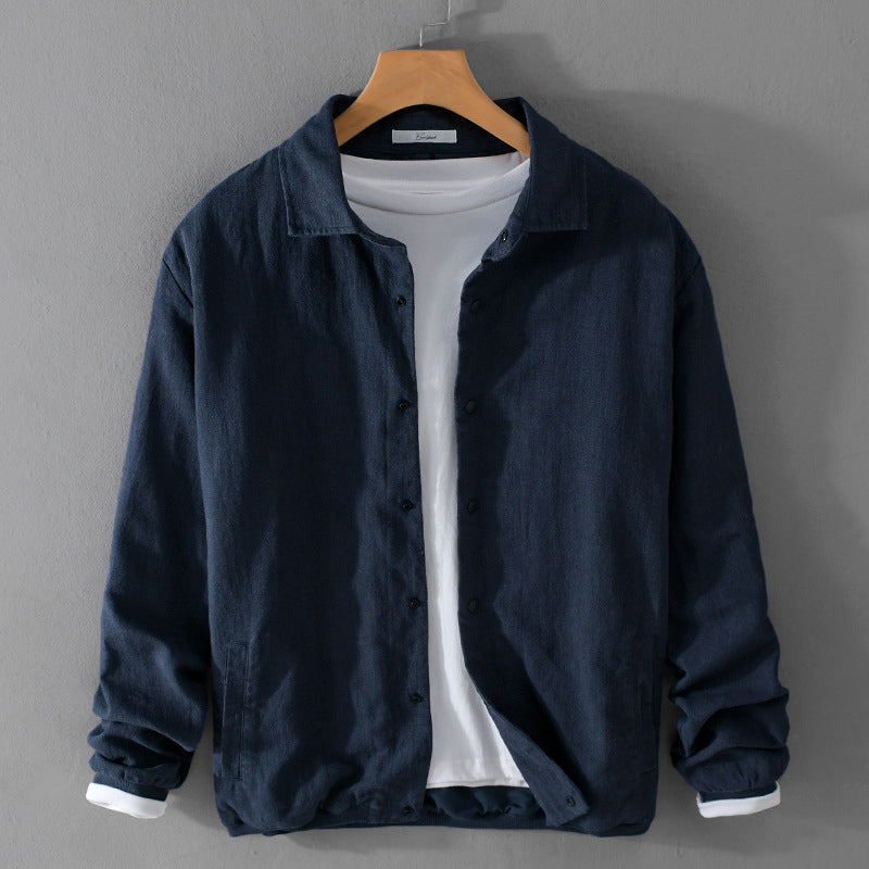 Men’s Button-Up Jacket - Relaxed Fit - Casual Wear