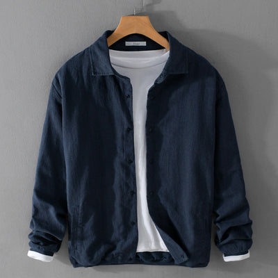 Men’s Button-Up Jacket - Relaxed Fit - Casual Wear