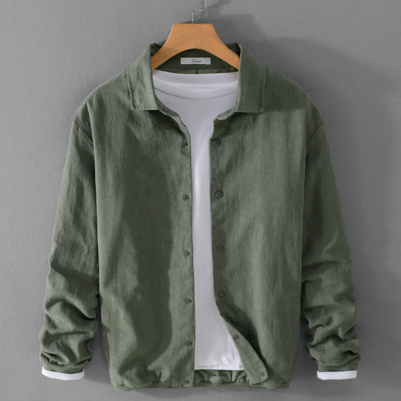 Men’s Button-Up Jacket - Relaxed Fit - Casual Wear