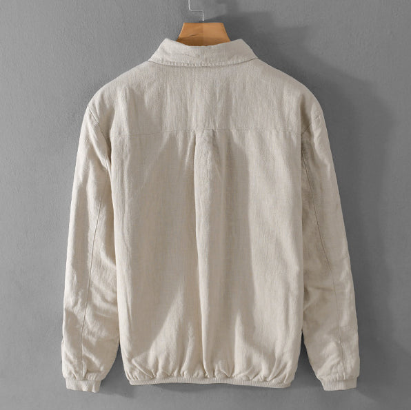 Men’s Button-Up Jacket - Relaxed Fit - Casual Wear