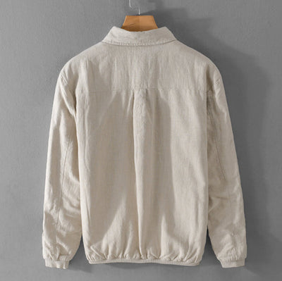 Men’s Button-Up Jacket - Relaxed Fit - Casual Wear