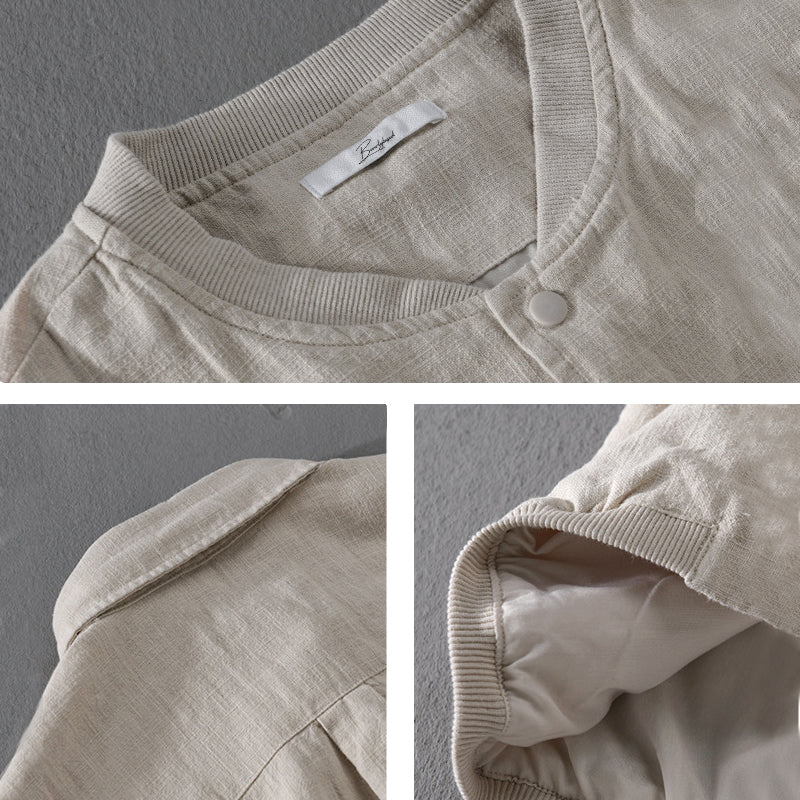 Men’s Button-Up Jacket - Relaxed Fit - Casual Wear