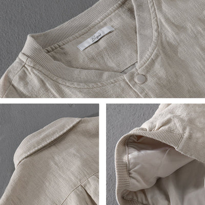 Men’s Button-Up Jacket - Relaxed Fit - Casual Wear