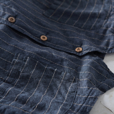 Men's look striped vest jacket