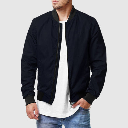 Men's bomber jacket with a zipper closure