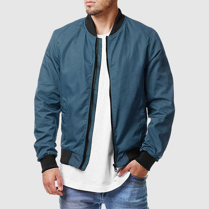 Men's bomber jacket with a zipper closure