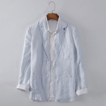 Men's Casual Blazer - Lightweight Breathable Fabric - Two-Button - Notched Lapel