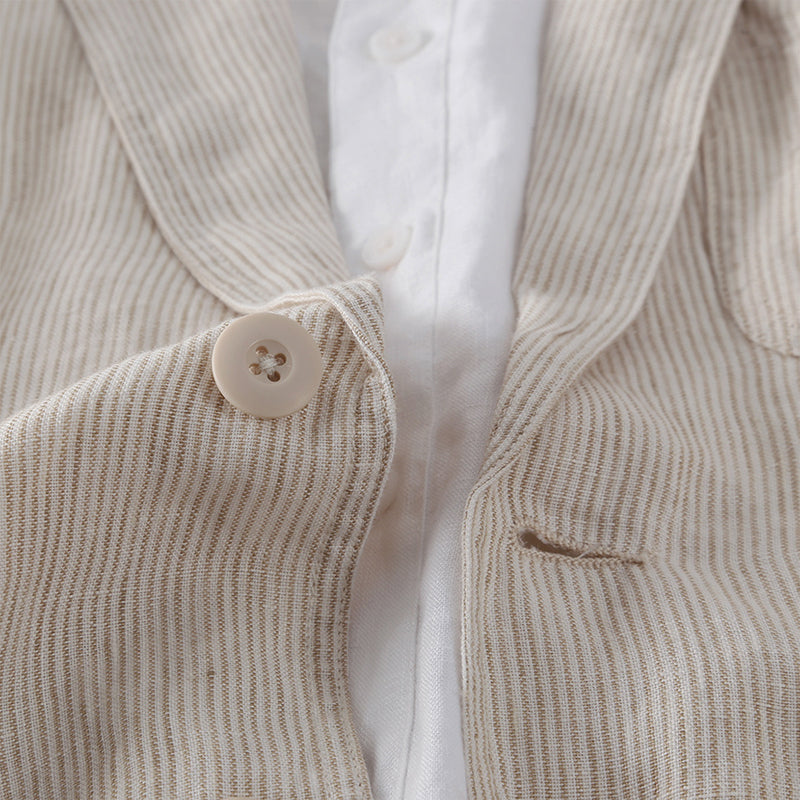 Men's Casual Blazer - Lightweight Breathable Fabric - Two-Button - Notched Lapel