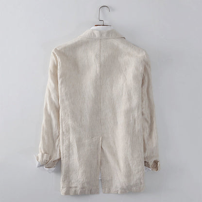 Men's Casual Blazer - Lightweight Breathable Fabric - Two-Button - Notched Lapel